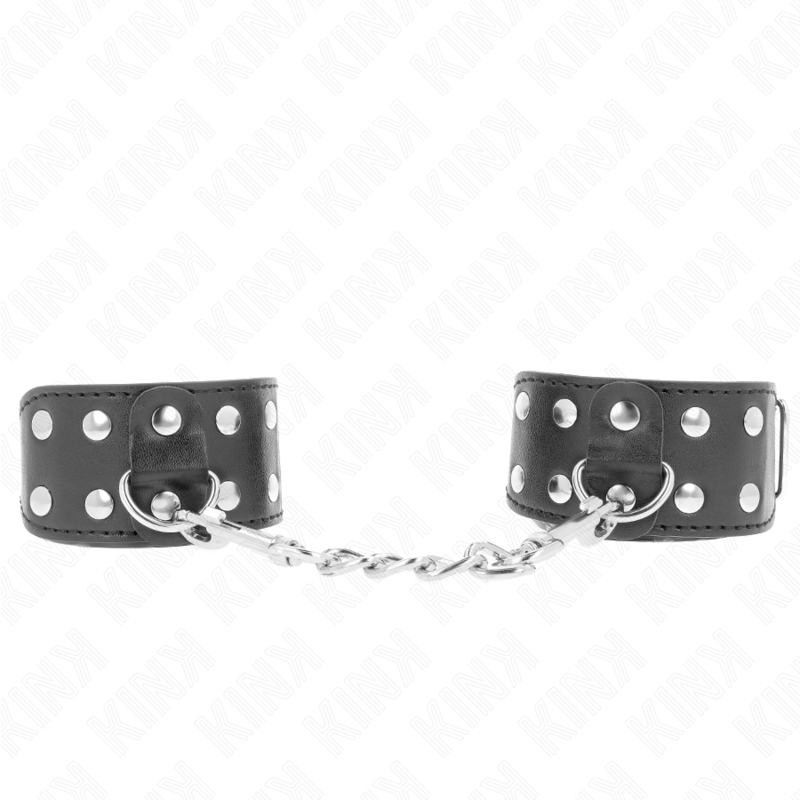 img_189215_19b5abe5d55be12dc18af524bd2dcf91_1.png KINK - ARMBÄNDER MIT DOPPELTER REIHE VERSTELLBARER NIETEN SCHWARZ