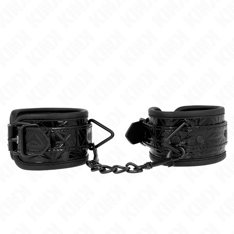 img_189229_b27549973ef892728b5882ff69c59689_1.png KINK - HANDGELENKFESSELN MIT RAUTENMUSTER, SCHWARZ, VERSTELLBAR, 17-26 CM X 5,5 CM