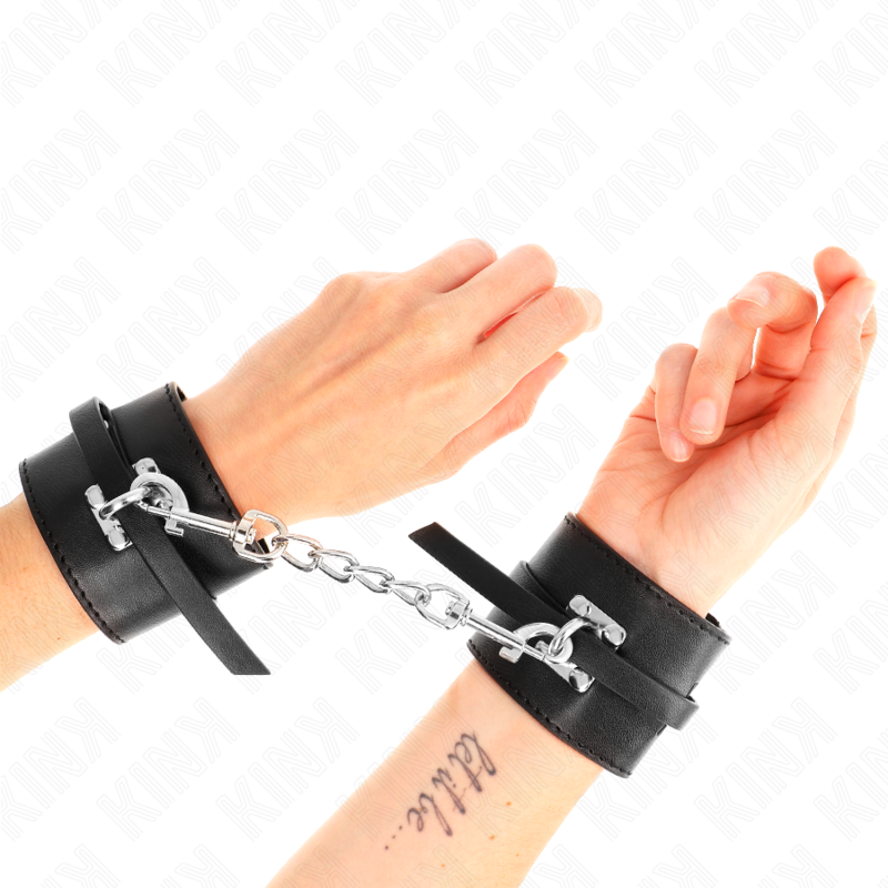 KINK - DELUXE HANDGELENKFESSELN MIT VERRIEGELUNG, SCHWARZ, VERSTELLBAR 14,5-21 CM X 6 CM – Bild 4