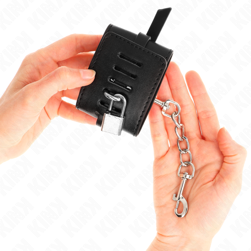 KINK - DELUXE HANDGELENKFESSELN MIT VERRIEGELUNG, SCHWARZ, VERSTELLBAR 14,5-21 CM X 6 CM – Bild 3