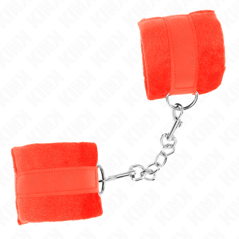 KINK - BEGINNER PELZHANDMANSCHETTEN ROT 30 X 7 CM – Bild 2