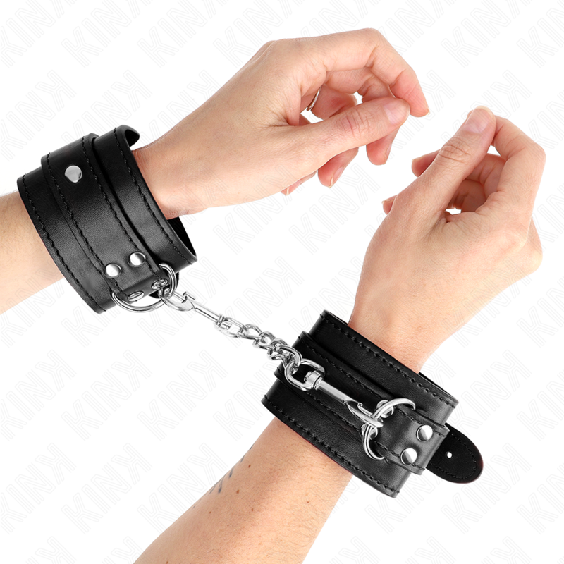 KINK - EINFACHE HANDGELENKSFESSELN SCHWARZ VERSTELLBAR 20-23 CM X 5,5 CM – Bild 4