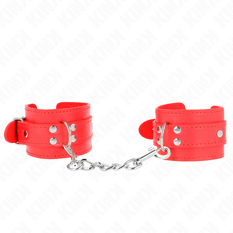 img_189517_5fad1e6b4a3dd29702fe54e9327893a4_1.png KINK - EINFACHE HANDGELENKSFESSELN ROT VERSTELLBAR 20-23 CM X 5,5 CM