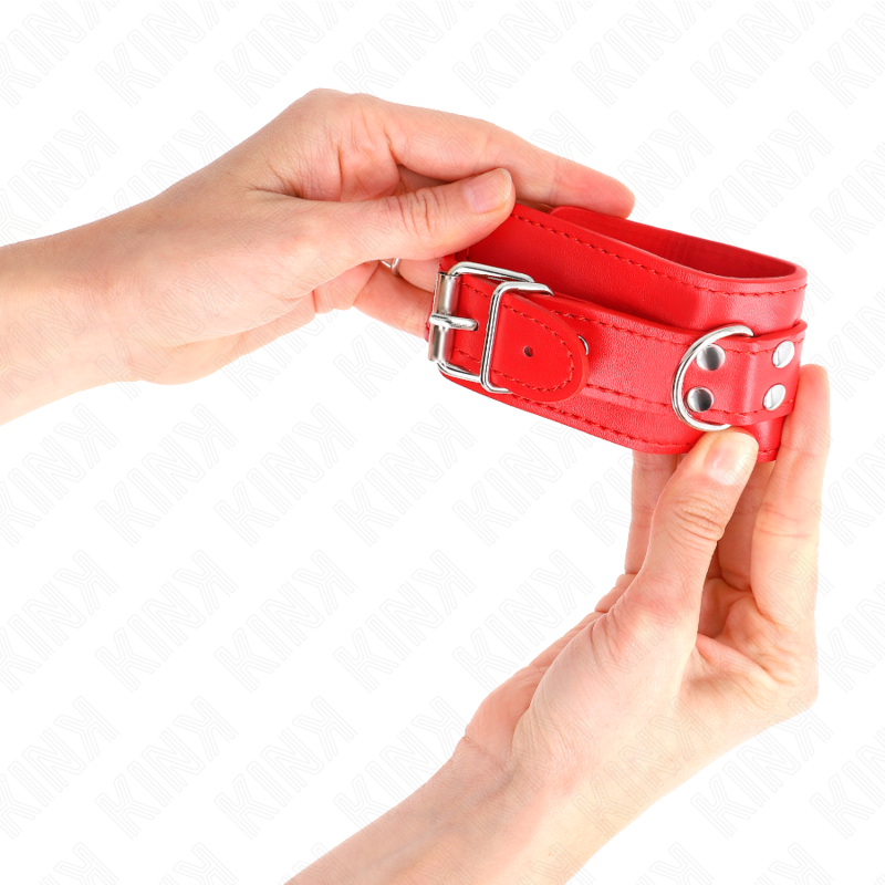 KINK - EINFACHE HANDGELENKSFESSELN ROT VERSTELLBAR 20-23 CM X 5,5 CM – Bild 3