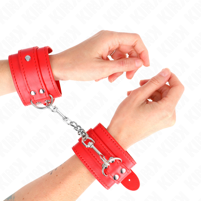 KINK - EINFACHE HANDGELENKSFESSELN ROT VERSTELLBAR 20-23 CM X 5,5 CM – Bild 4