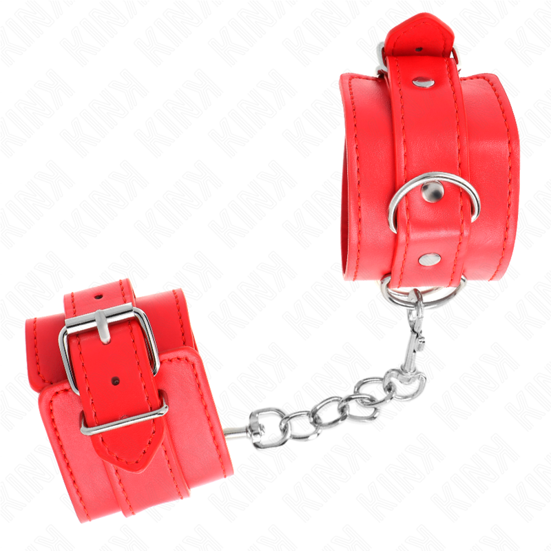 KINK - EINFACHE HANDGELENKSFESSELN ROT VERSTELLBAR 20-23 CM X 5,5 CM – Bild 2