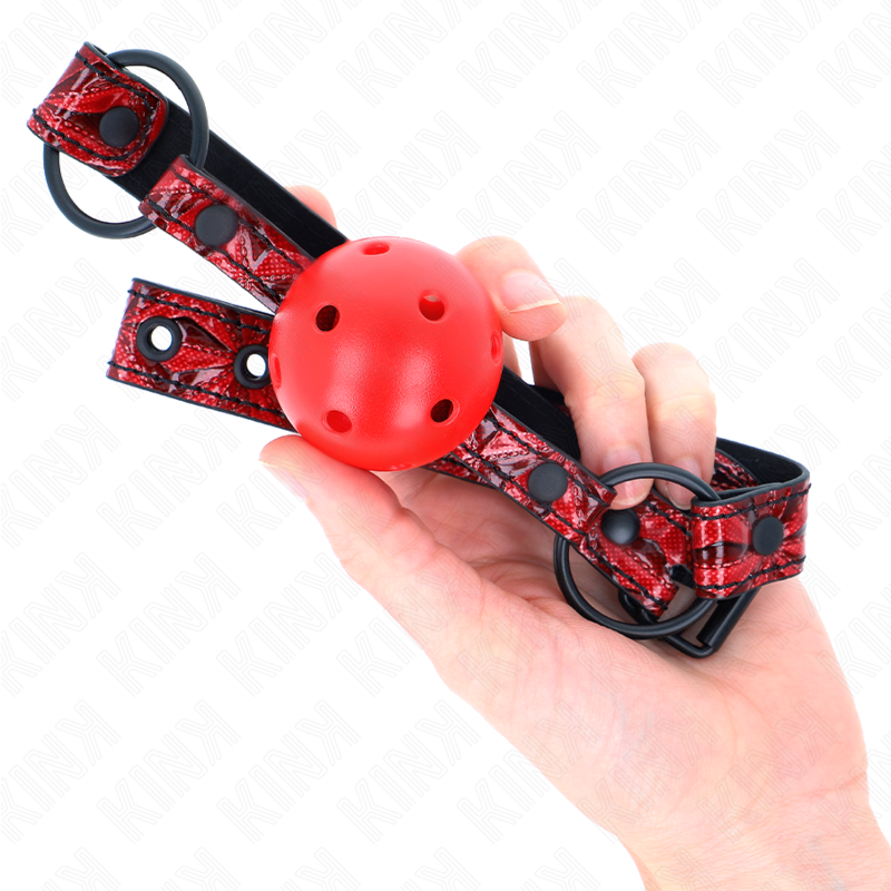 KINK - RAUTENMUSTER-BALL 4,5 CM GAG MODELL 1 64,5 CM VERSTELLBAR 42-60 CM – Bild 4