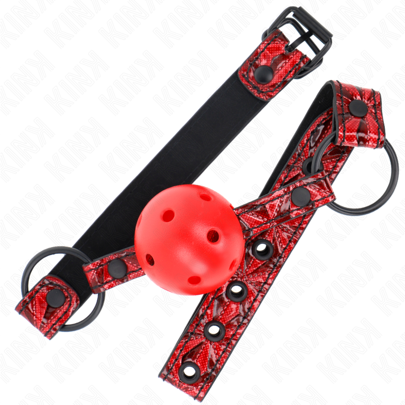 KINK - RAUTENMUSTER-BALL 4,5 CM GAG MODELL 1 64,5 CM VERSTELLBAR 42-60 CM – Bild 2