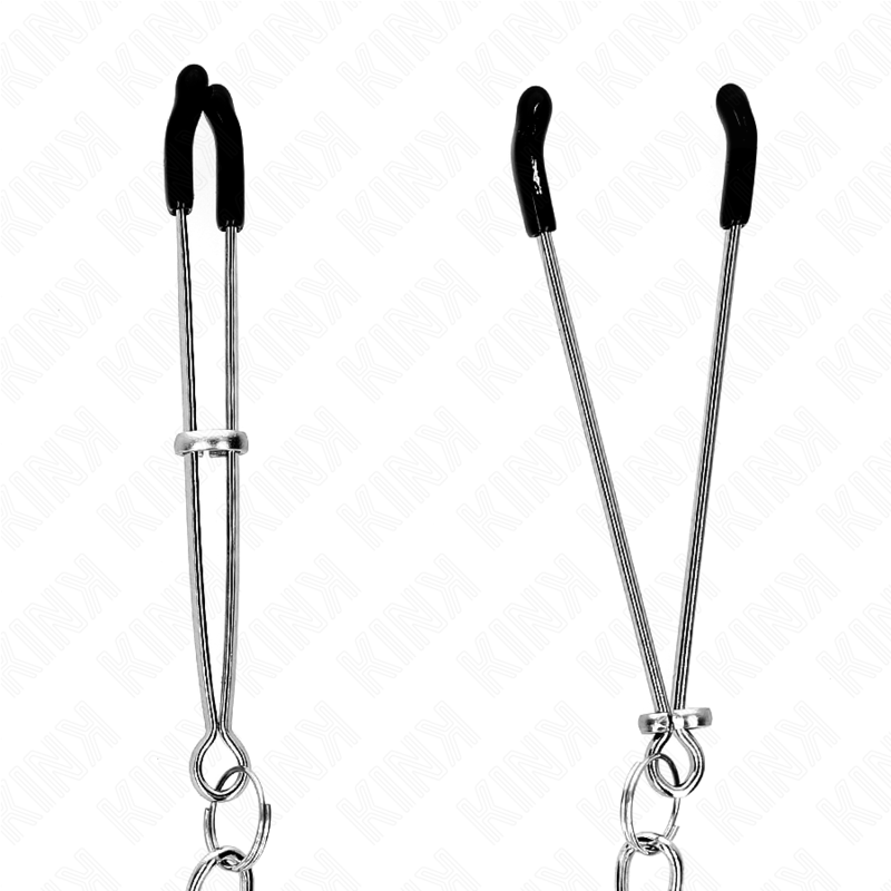 KINK - DÜNNE NIPPELKLEMMEN MIT DICKER KETTE 30 CM – Bild 4