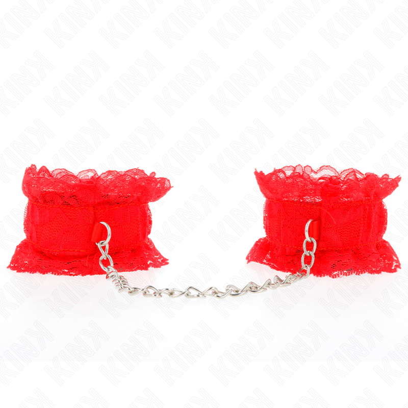 img_190513_e7353bf07eb9263d20b238089726847a_1.png KINK - ELASTISCHE HANDGELENKSFESSELN AUS SPITZE ROT