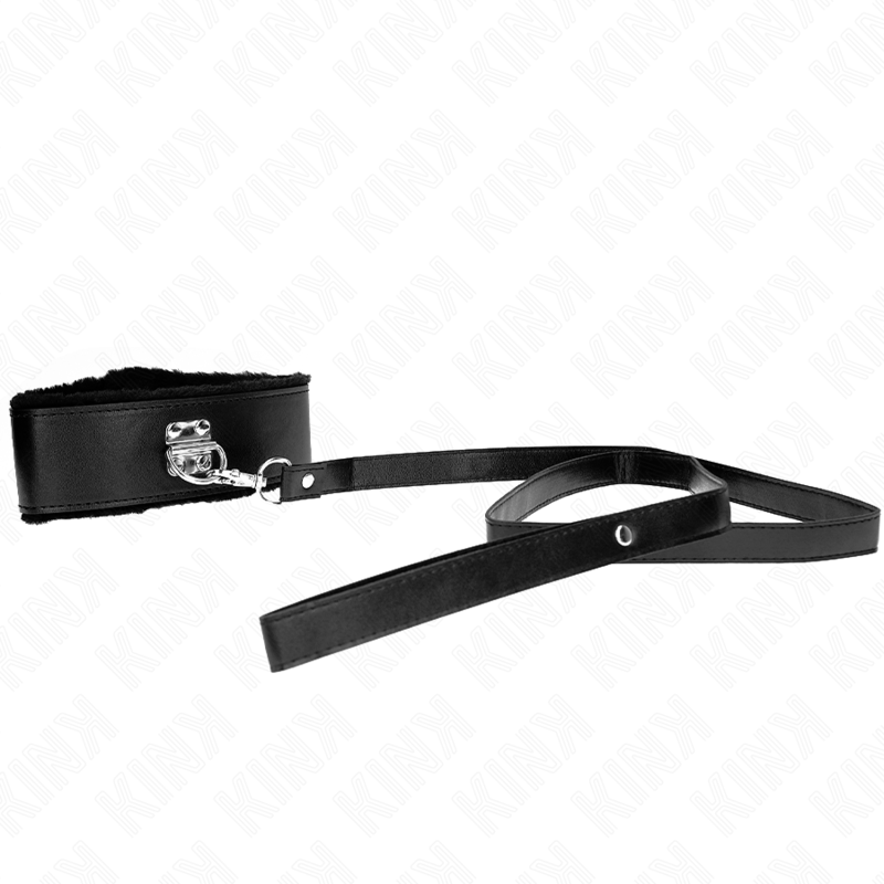 img_190823_77e29ad0fd02230278999515ed7cf321_1.png KINK - HALSKETTE MIT LEINE 116 CM MIT SILBERNEN NIETEN MODELL 4 SCHWARZ VERSTELLBAR 40-48 CM X 6 CM