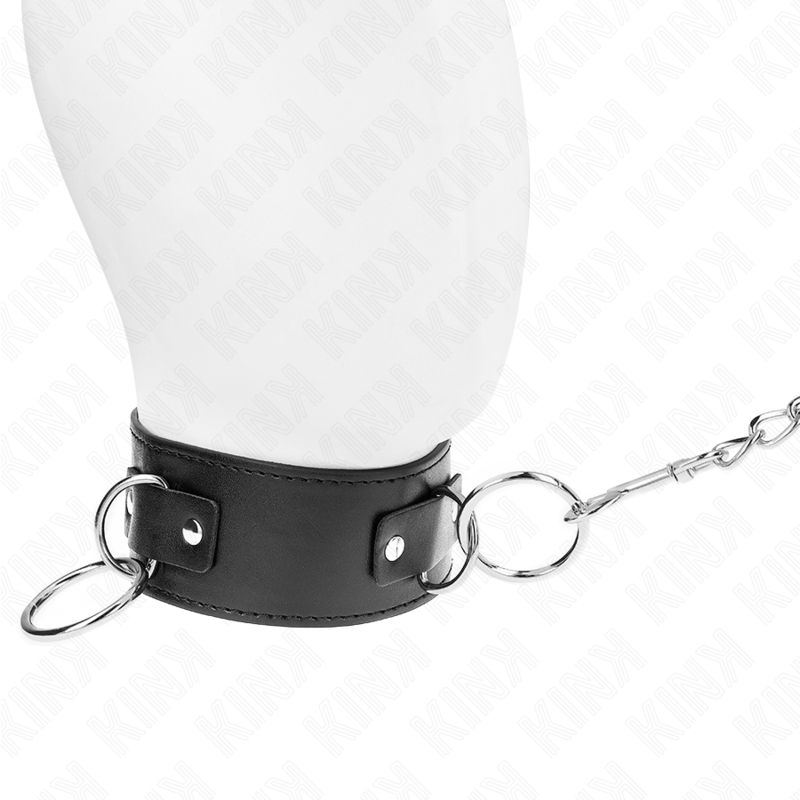 KINK - HALSKETTE MIT LEINE 65 CM 3 RING MODELL 2 VERSTELLBAR 36-43 CM X 5 CM – Bild 2