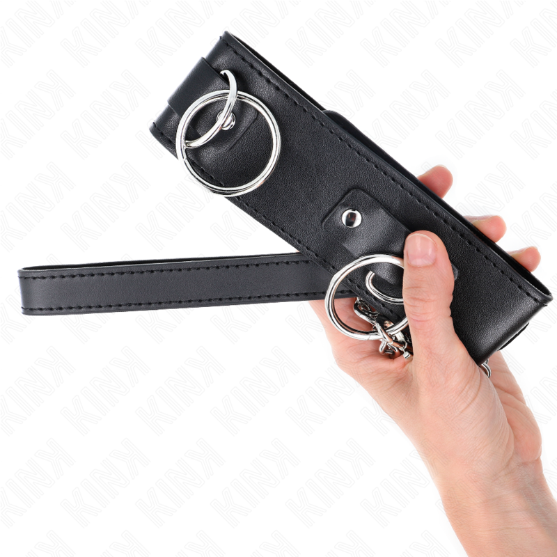 KINK - HALSKETTE MIT LEINE 65 CM 3 RING MODELL 2 VERSTELLBAR 36-43 CM X 5 CM – Bild 5