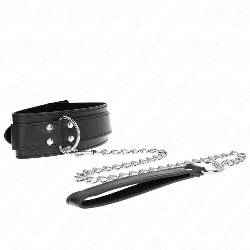 img_190854_fe65ae41f6b44f60c616bb3a903d968a_1.png KINK - HALSKETTE MIT RIEMEN 65 CM SILBER SCHNALLEN VERSTELLBAR 33-46 CM X 5,5 CM