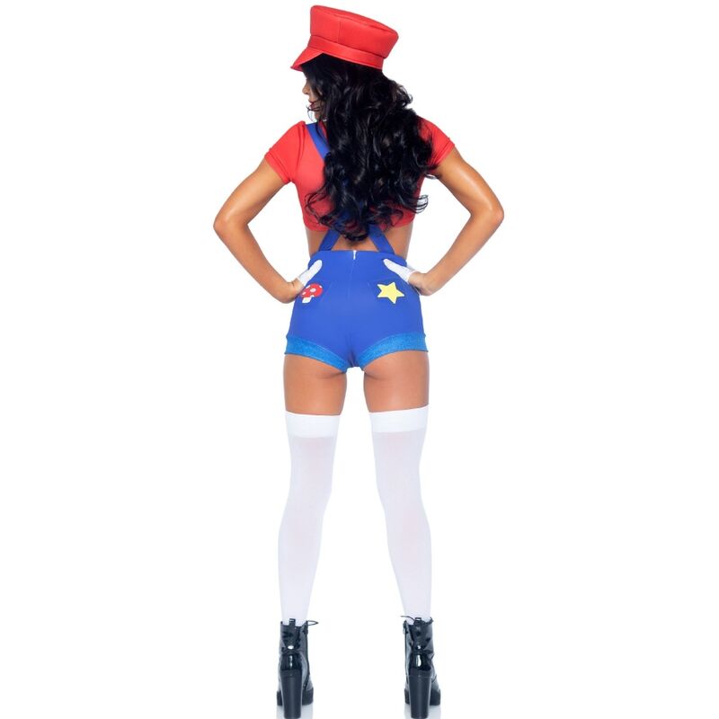 LEG AVENUE - SEXY KOSTÜM MARIO BROS ROT/BLAU S – Bild 3