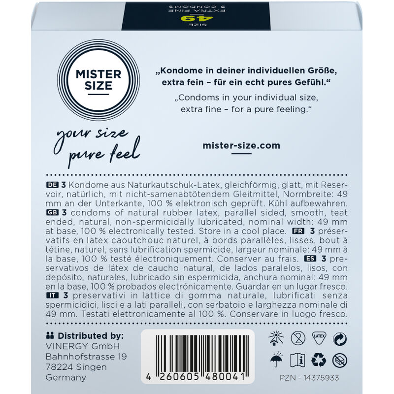 MISTER SIZE - KONDOMGRÖSSE S 49 MM (3 EINHEITEN) – Bild 3
