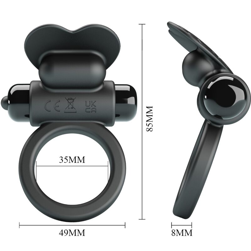 PRETTY LOVE - DEBONAIRE VIBRATIONSRING KANINCHEN 10 VIBRATIONEN SCHWARZ – Bild 4