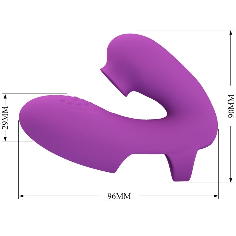 PRETTY LOVE - ATHENA FINGERVIBRATOR MIT KLITORISSTIMULATOR LILA – Bild 4