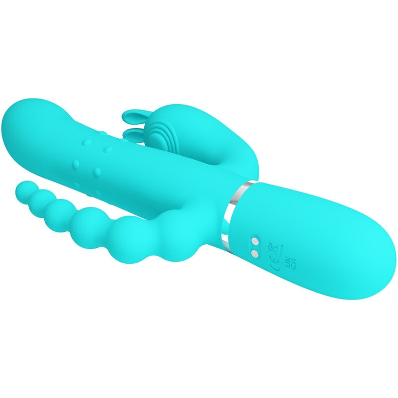 PRETTY LOVE - CAMMY 4 IN 1 MULTIFUNKTIONS-DREIFACHER RABBIT-VIBRATOR BLAU – Bild 5