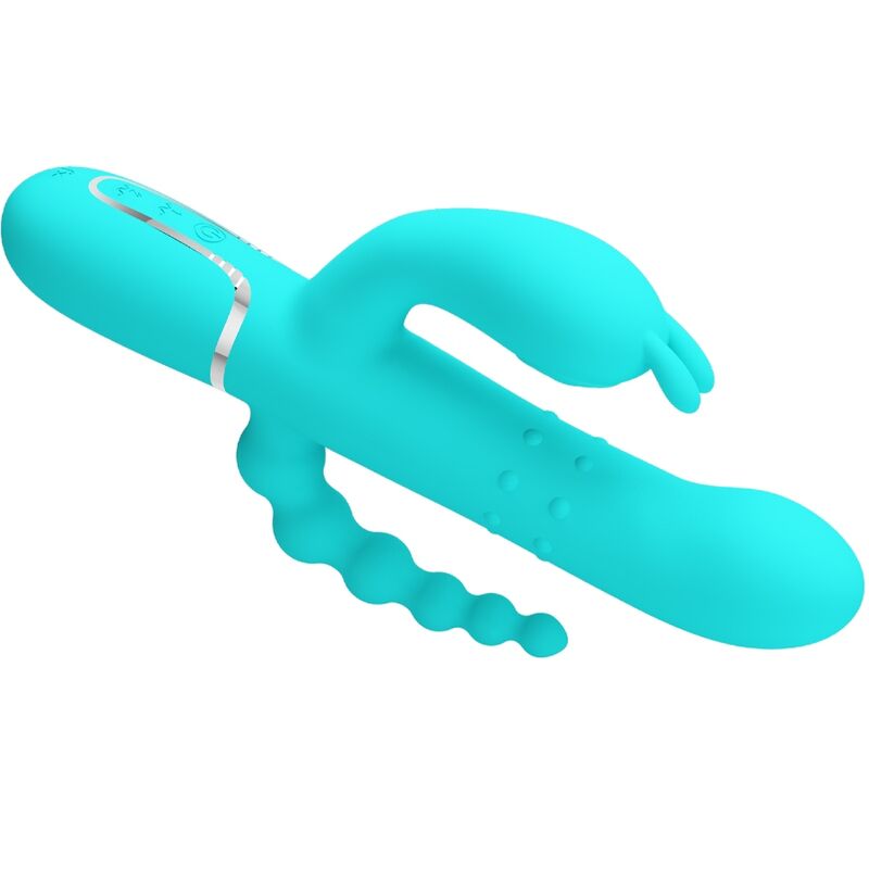 PRETTY LOVE - CAMMY 4 IN 1 MULTIFUNKTIONS-DREIFACHER RABBIT-VIBRATOR BLAU – Bild 4