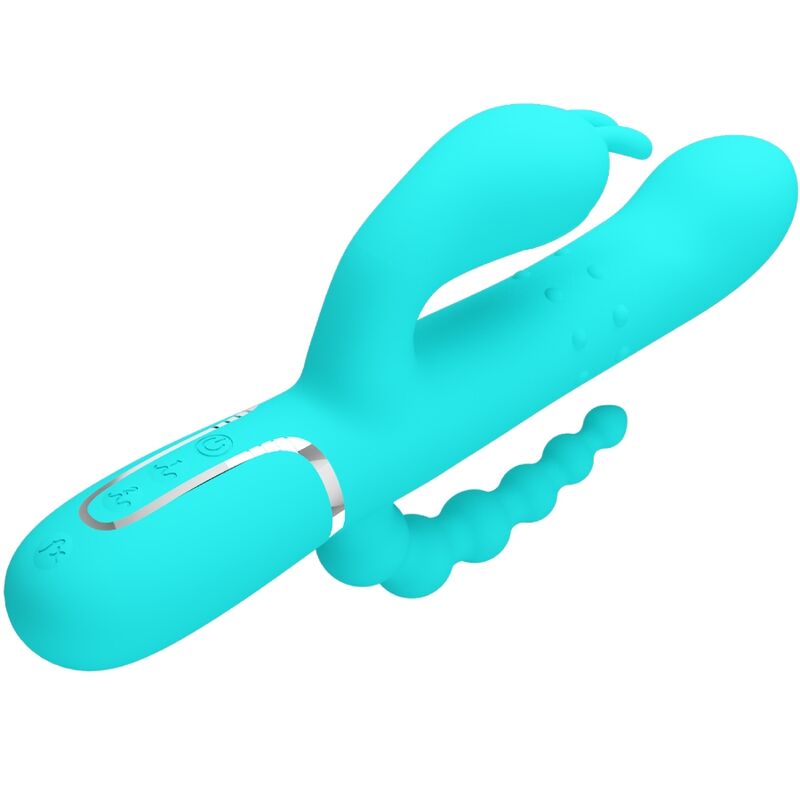 PRETTY LOVE - CAMMY 4 IN 1 MULTIFUNKTIONS-DREIFACHER RABBIT-VIBRATOR BLAU – Bild 3