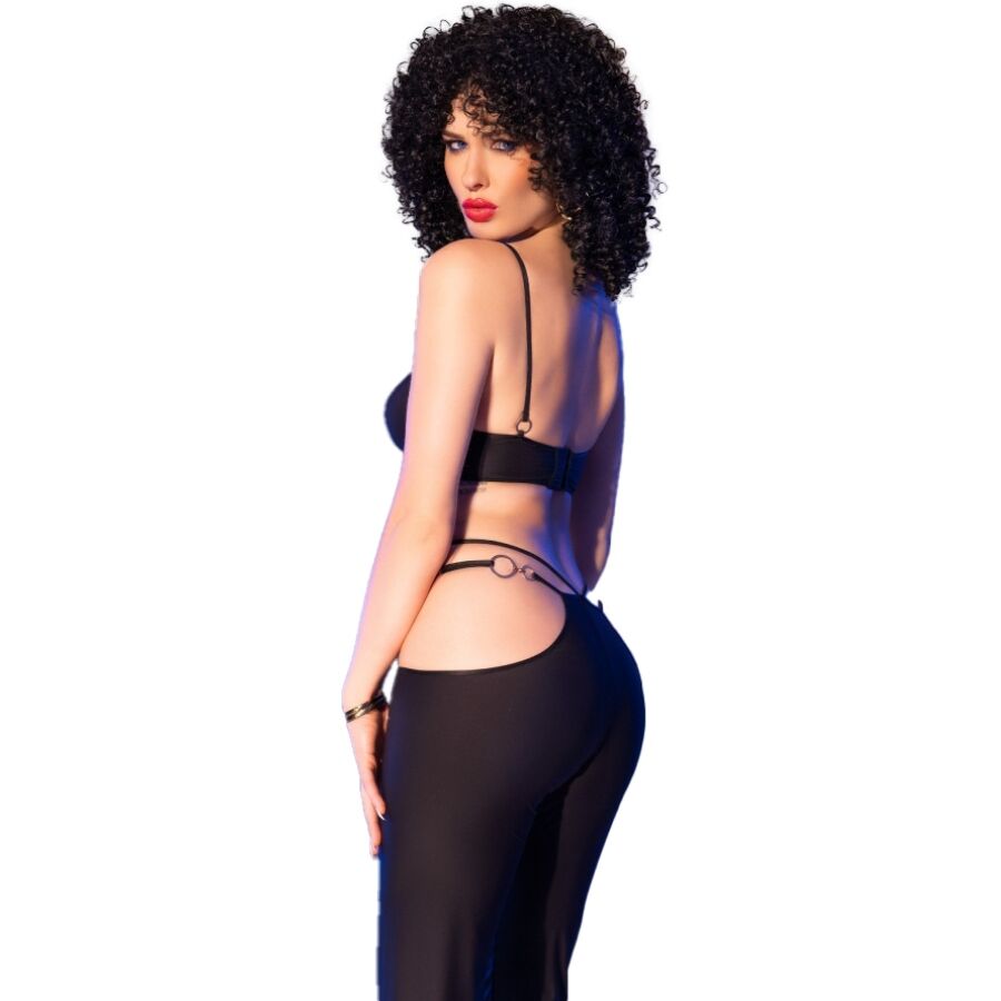 CHILIROSE - CR 4848 ROT SPITZEN-BH + TANGA + STRÜMPFE SET S – Bild 2