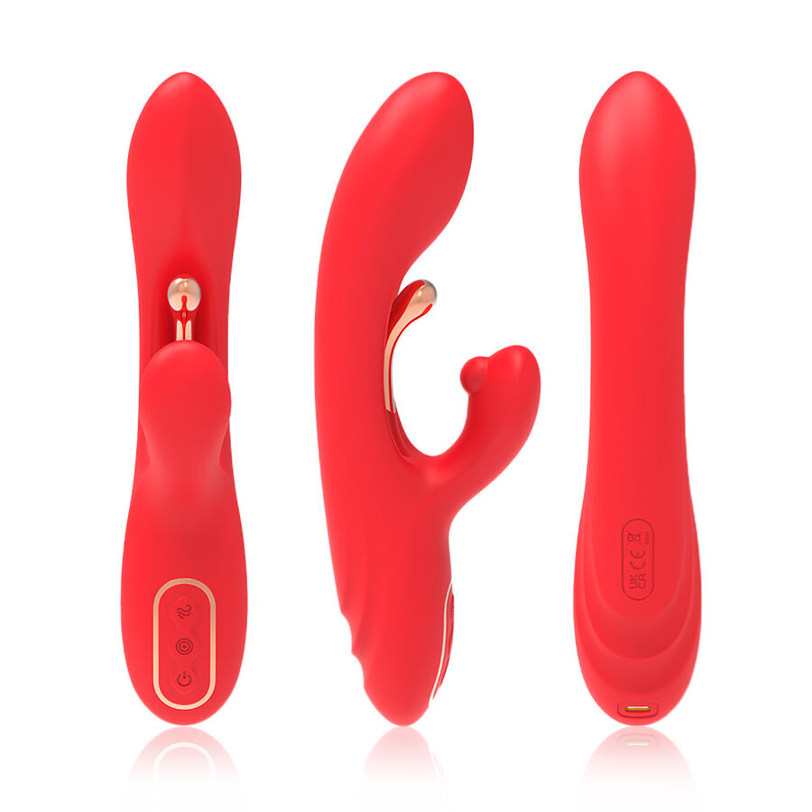 ARMONY - G-PUNKT- UND KLITORIS-STIMULATOR-VIBRATOR MIT OSZILLIERENDER ZUNGE ROT – Bild 4