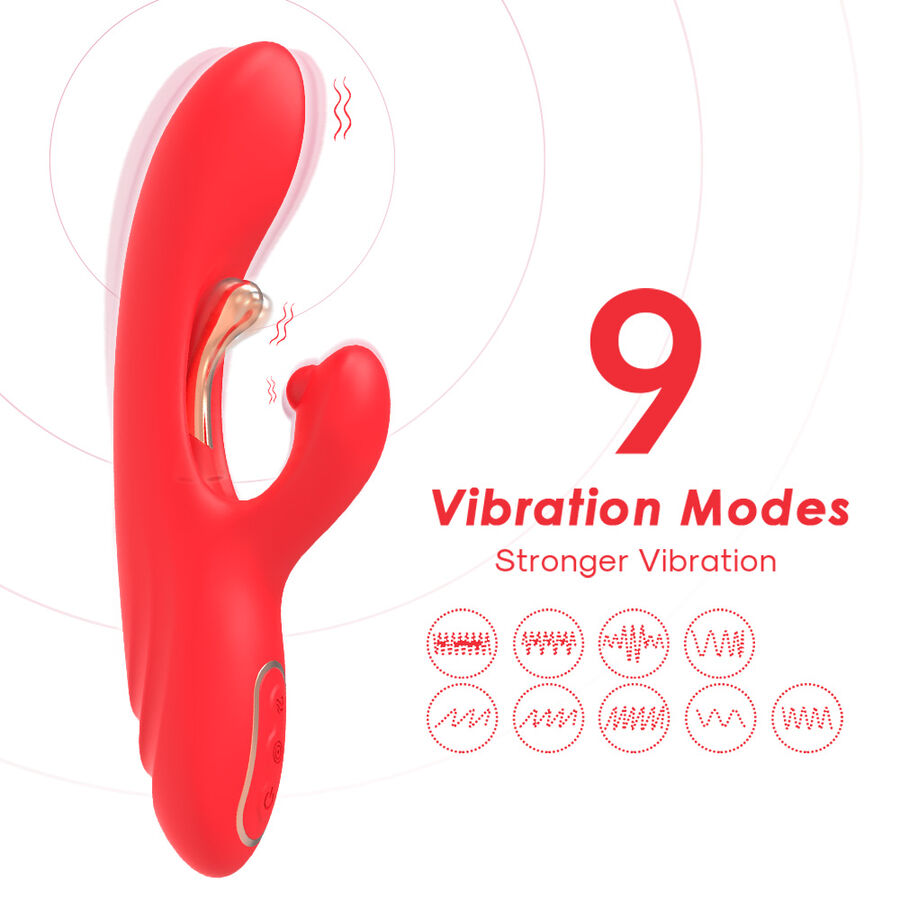 ARMONY - G-PUNKT- UND KLITORIS-STIMULATOR-VIBRATOR MIT OSZILLIERENDER ZUNGE ROT – Bild 3