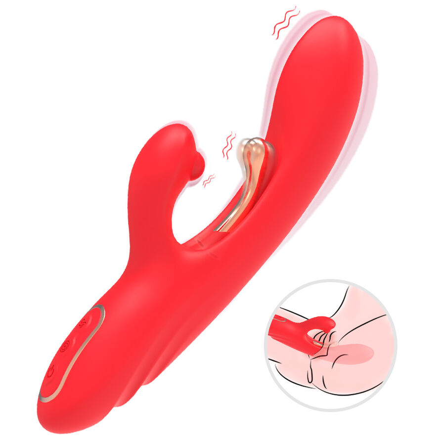 ARMONY - G-PUNKT- UND KLITORIS-STIMULATOR-VIBRATOR MIT OSZILLIERENDER ZUNGE ROT – Bild 5