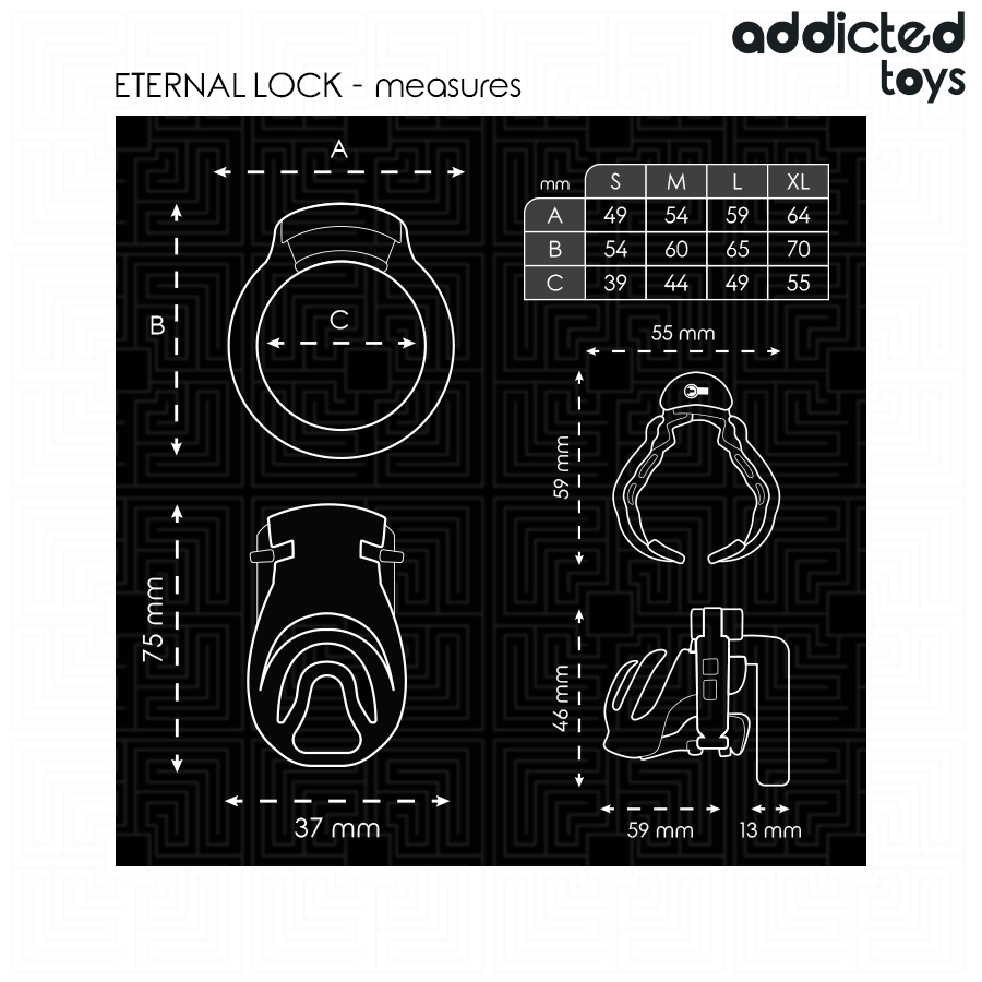 ADDICTED TOYS LOCKED - ETERNAL LOCK PENISKÄFIG 9 CM – Bild 5