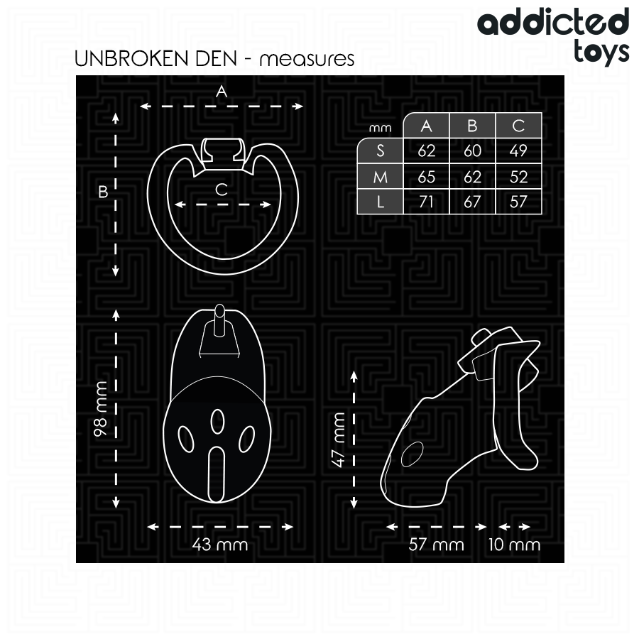 ADDICTED TOYS LOCKED - UNBROKEN DEN PENISKÄFIG 9,8 CM – Bild 5