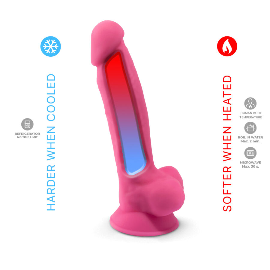 SILEXD - MODELL 1 REALISTISCHER PENIS PREMIUM-SILIKON SILEXPAN FLUORESZIERENDES ROSA 17,5 CM – Bild 4