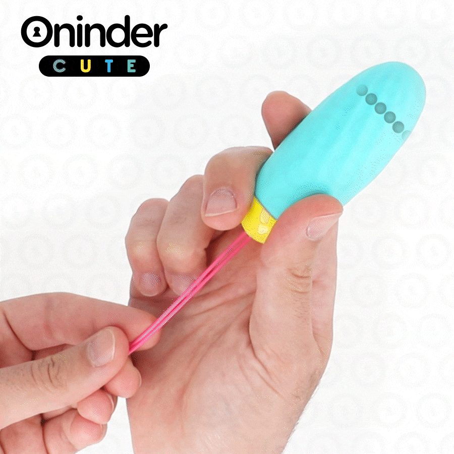 ONINDER CUTE  Vibrierendes Liebes- und Vergnügens-Ei  Rotierende Silikon-Edelsteine  Kostenlose globale App