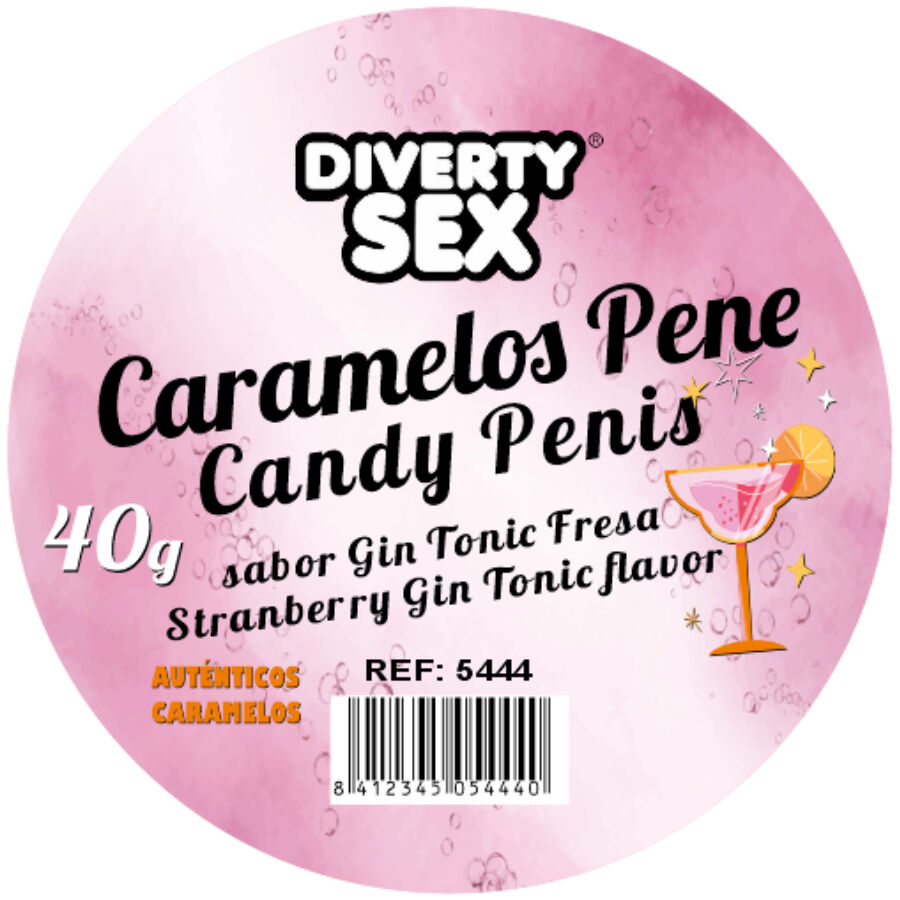 DIABLO PICANTE  20 Penisbonbons mit Gin-Tonic-Geschmack