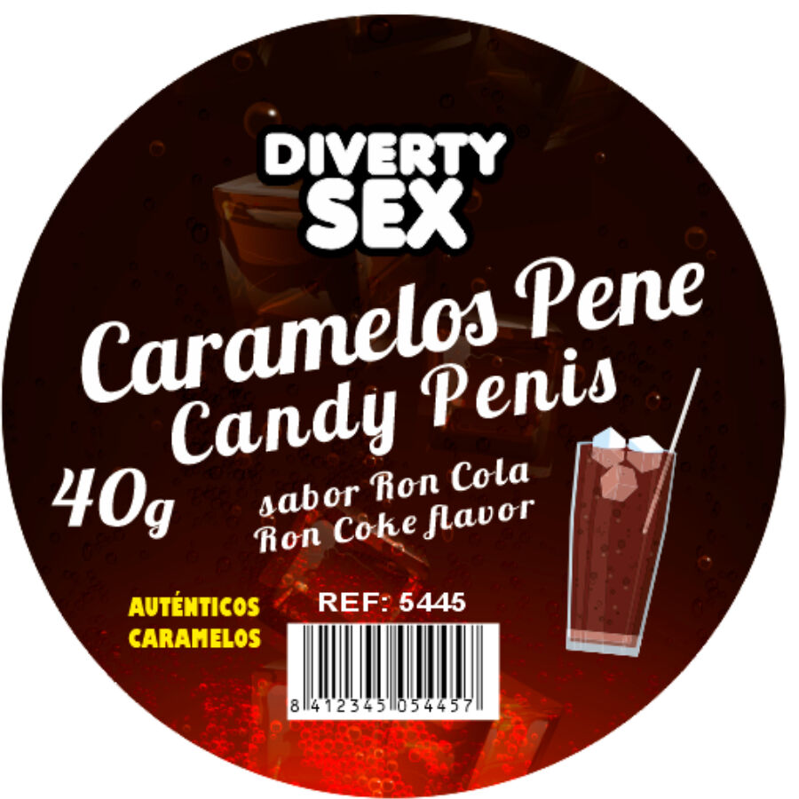DIABLO PICANTE  20 PENIS-SÜSSIGKEITEN MIT RON-COLA-AROMA