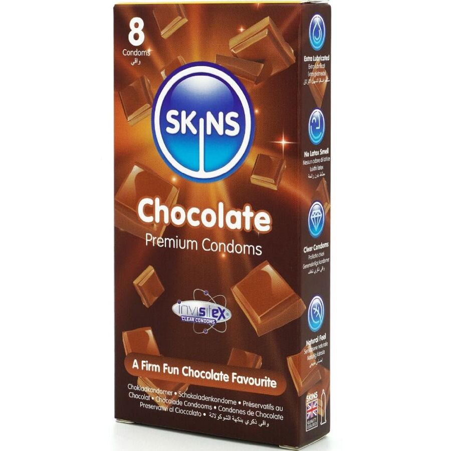 SKINS - SCHOKOLADE PREMIUM-KONDOME PACKUNG 8 – Bild 2