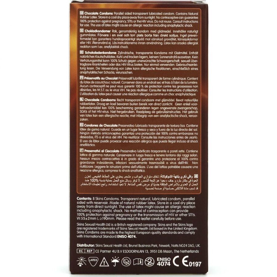 SKINS - SCHOKOLADE PREMIUM-KONDOME PACKUNG 8 – Bild 4