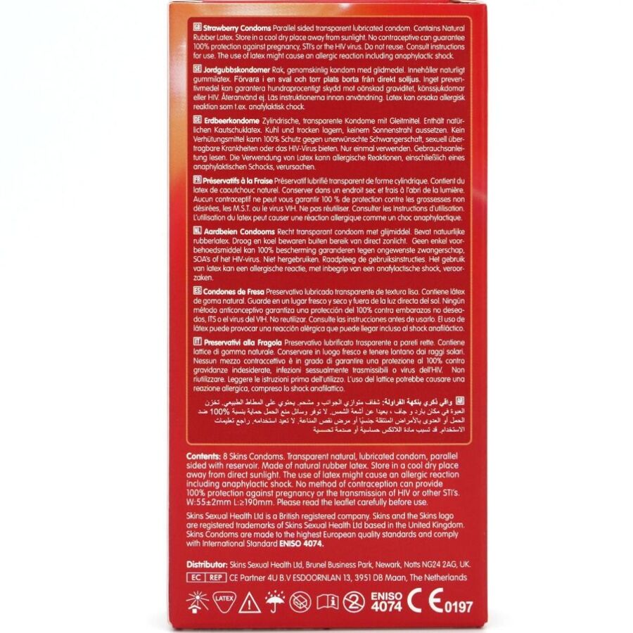 SKINS - ERDBEERE PREMIUM-KONDOME PACKUNG 8 – Bild 4