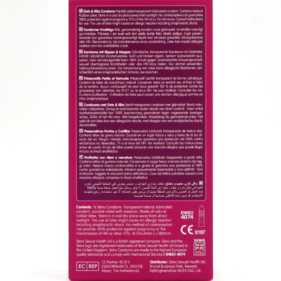 SKINS - DOTS RIBS PREMIUM-KONDOME PACKUNG 16 – Bild 4