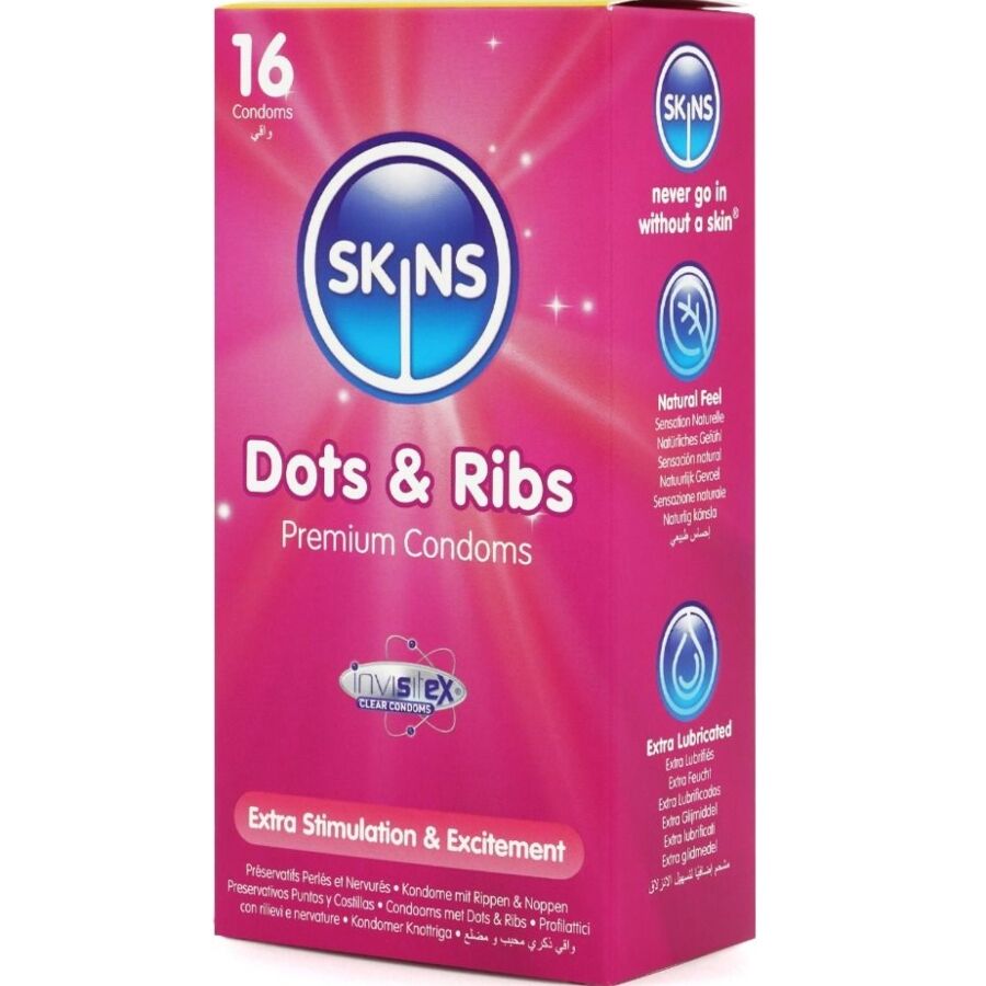 SKINS - DOTS RIBS PREMIUM-KONDOME PACKUNG 16 – Bild 2