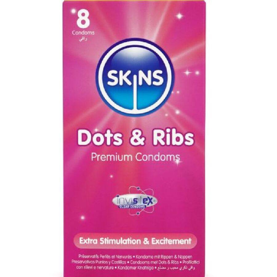 img_213479_2b367c5f26ca703186e541737ebc60bd_1.jpg SKINS - DOTS RIBS PREMIUM-KONDOME PACKUNG 8