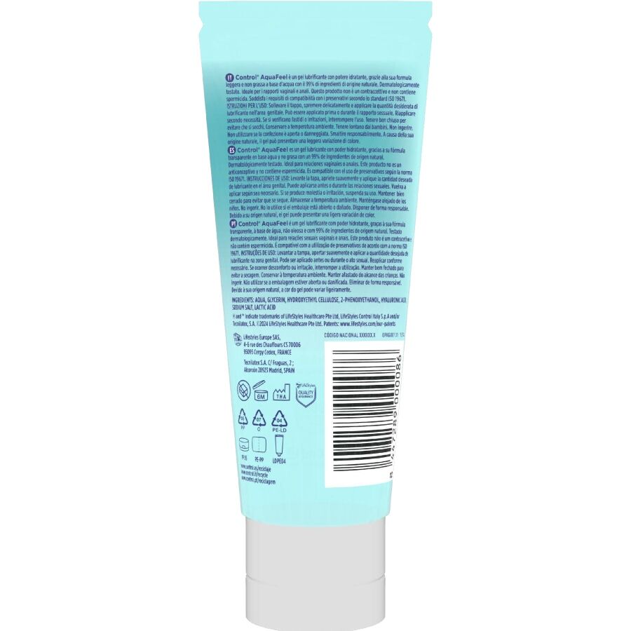 CONTROL - AQUAFEEL GLEITMITTEL MIT HYALURONSÄURE 80 ML – Bild 2