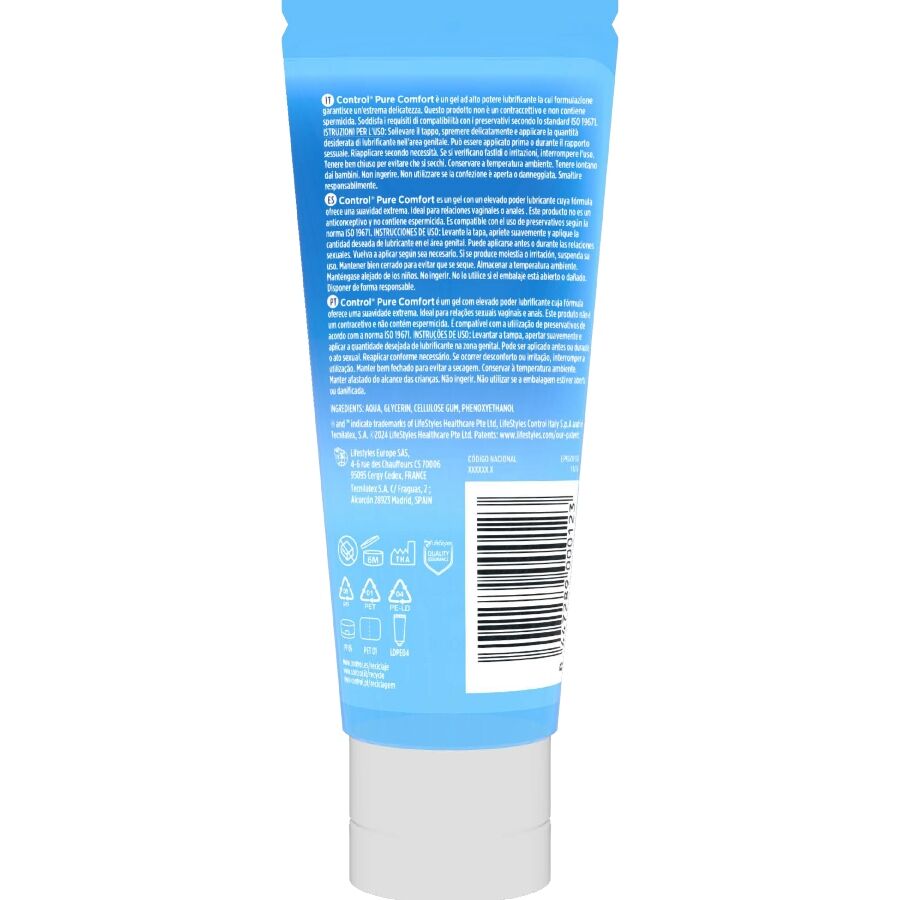 CONTROL - PURE COMFORT INTENSIVES FEUCHTIGKEITSSPENDENDES GLEITMITTEL 80 ML – Bild 2