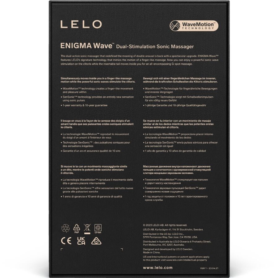 LELO - ENIGMA WAVE DREIFACH-VIBRATIONSMASSAGEGERÄT CYBER PURPLE – Bild 5