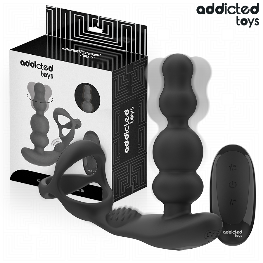 ADDICTED TOYS  ROTIERENDER PROSTATAMASSAGEGERÄT MIT FERNBEDIENUNG