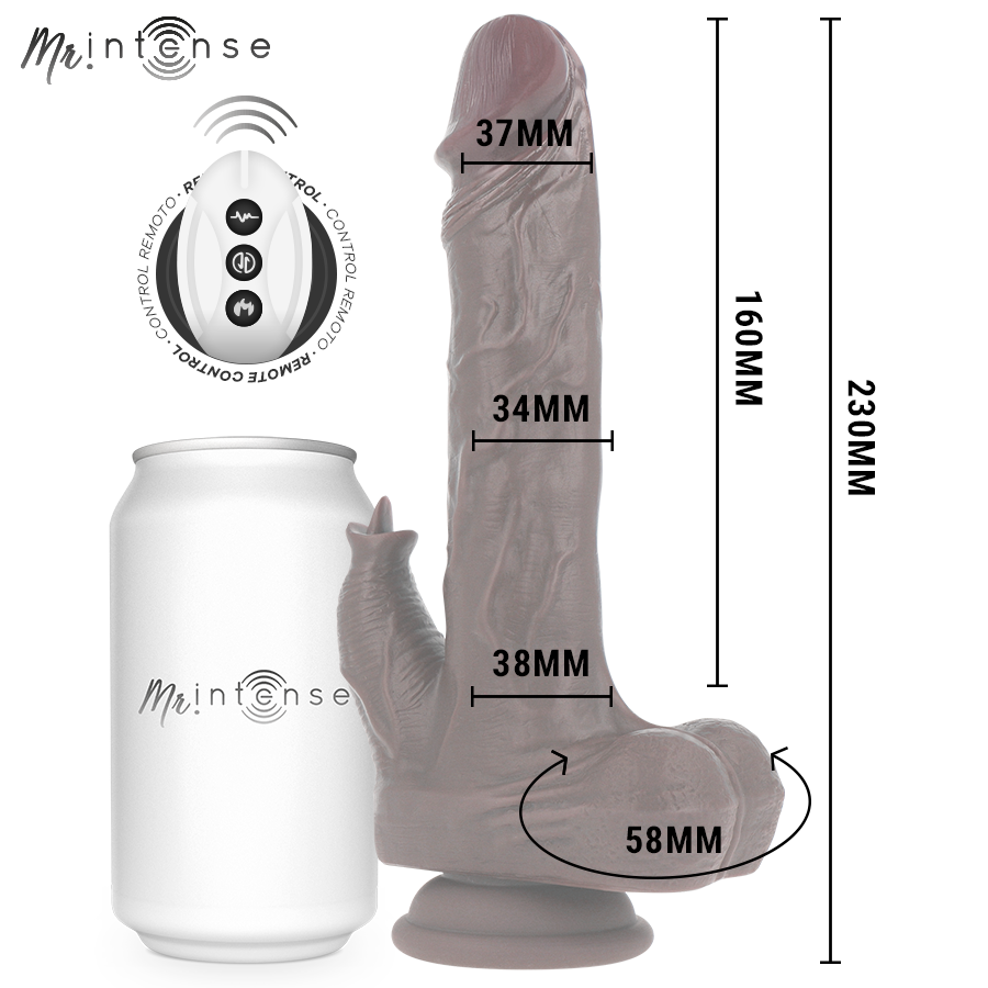 MR INTENSE REALISTISCHER MULTIFUNKTIONS-MORGAN MIT VIBRATION UND AUF- UND AB-FERNBEDIENUNG 23 CM O 3,5 CM – Bild 2