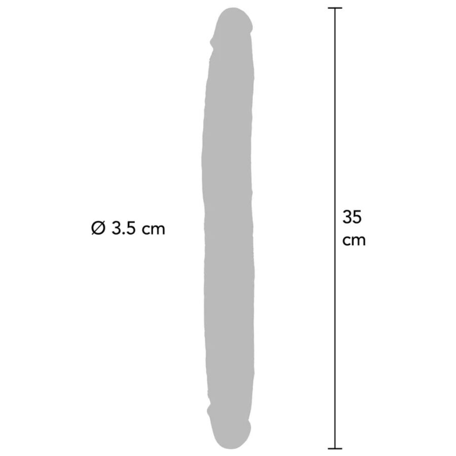 GET REAL - DOPPELENDES SILIKON-DILDO KARAMELL 35 CM – Bild 3