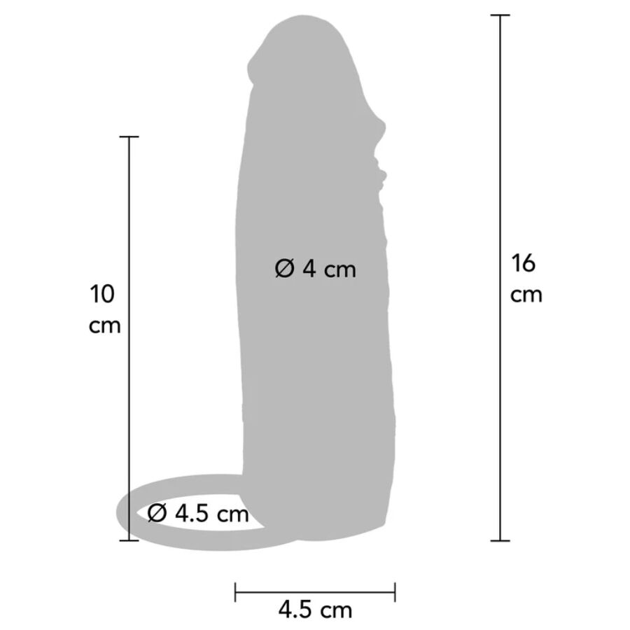 GET REAL FEUCHTIGKEITSSPENDENDE SILIKON-PENISHÜLLE IN KARAMELL, 16 CM – Bild 4