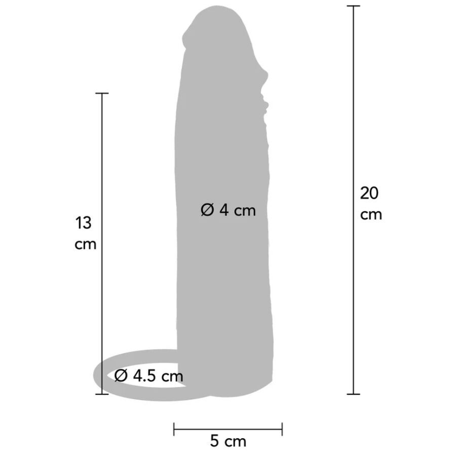 GET REAL - HYDRIERTE HAUT SILIKON-PENISHÜLLE KARAMELLN 20 CM – Bild 4