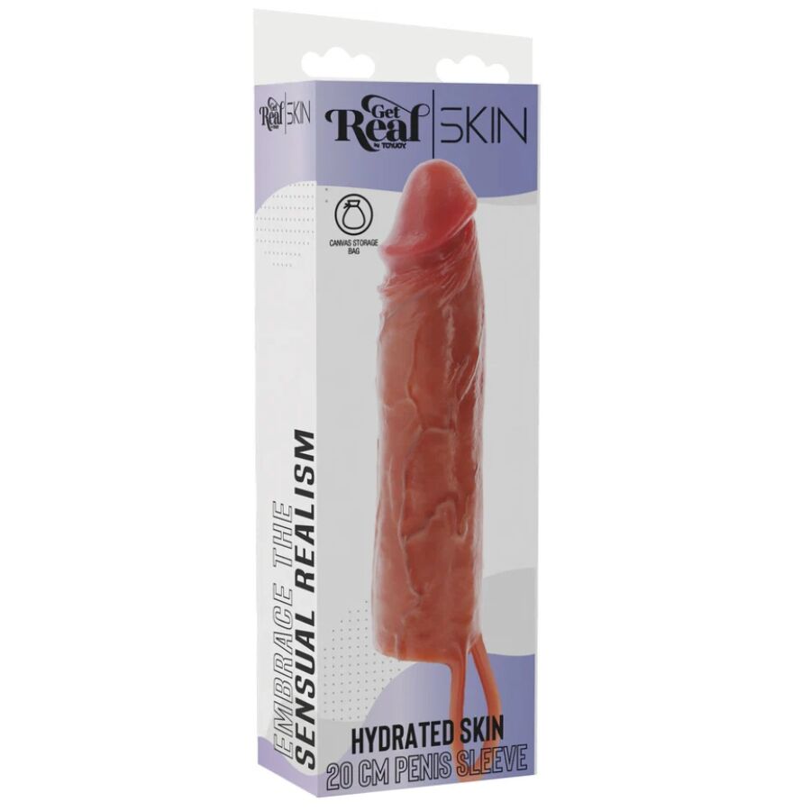 GET REAL - HYDRIERTE HAUT SILIKON-PENISHÜLLE KARAMELLN 20 CM – Bild 5